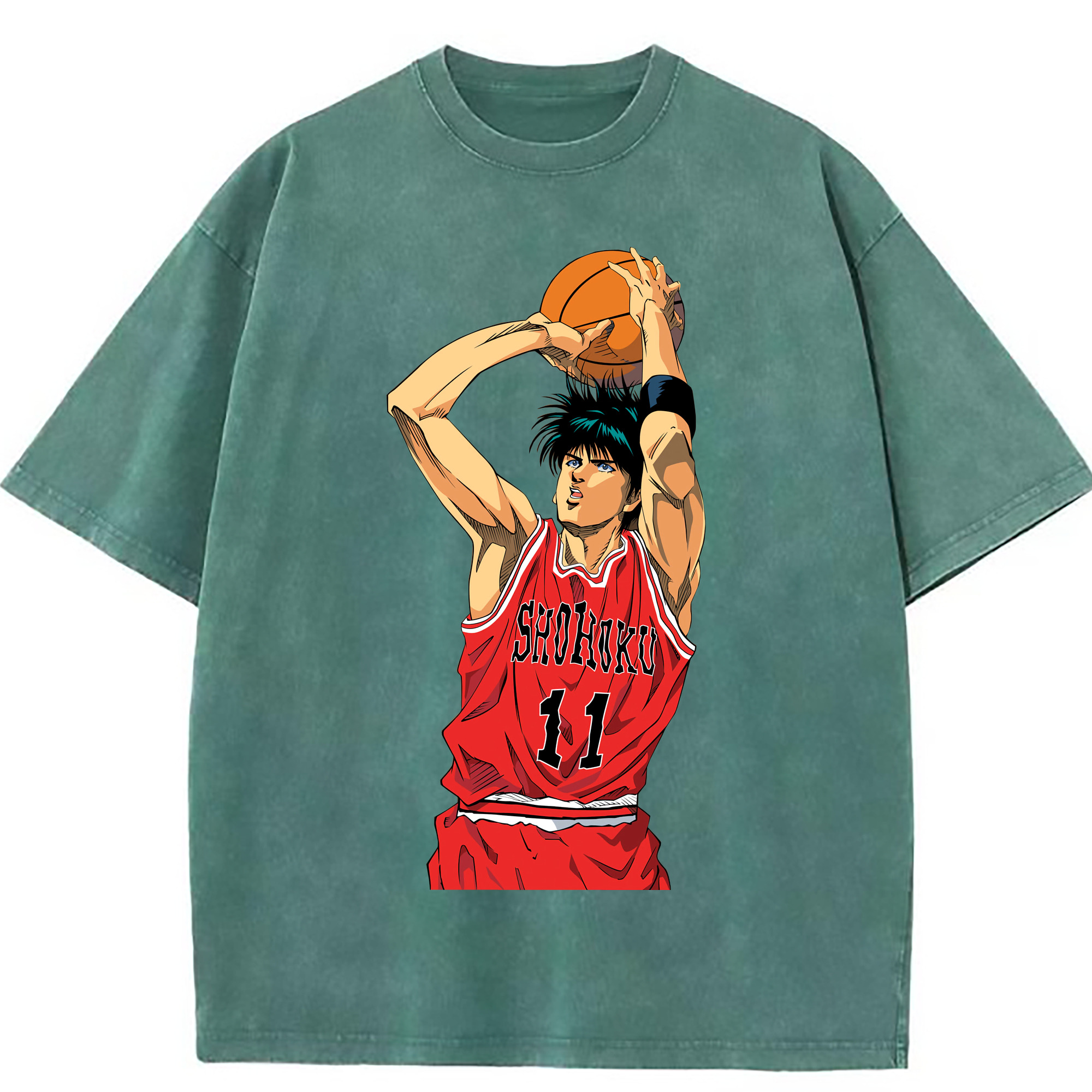 （画像用） SLAM DUNK／スラムダンク 綿100% ヴィンテージ風 半袖Tシャツ（フロントプリント）